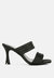 New Crush Quilted Spool Heel Sandals - Black
