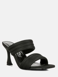 New Crush Quilted Spool Heel Sandals