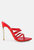 Nightclub Ready Strappy Stiletto Heel Sandals - Red