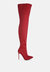 No Calm Superstretch Stiletto Long Boot - Red