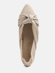 Norma Knot Detail Elasticated Ballet Flats