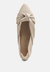 Norma Knot Detail Elasticated Ballet Flats