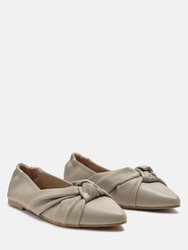 Norma Knot Detail Elasticated Ballet Flats