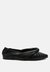 Norma Knot Detail Elasticated Ballet Flats - Black