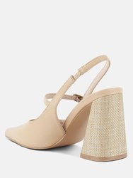 Nougat Flared Heel Party Sandals