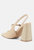 Nougat Flared Heel Party Sandals