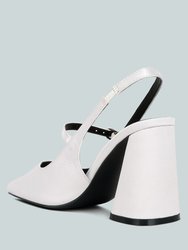 Nougat Flared Heel Party Sandals