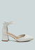 Nymph Faux Leather Low Block Heel Sandals - White