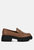 Oklyn Horsebit Emblesihed Chunky Platform Loafers - Light Tan
