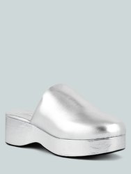 Olori Solid Platform Slip On Mules