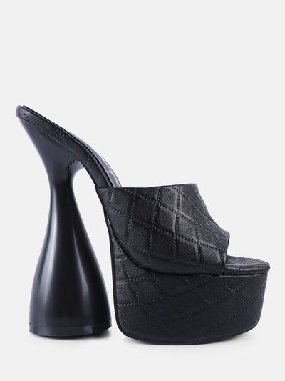 London Rag Oomph Quilted Hourglass Heel Platform Sandals product