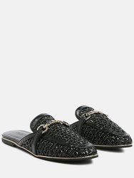 Ophelia Lattice Edge Woven Flat Mules