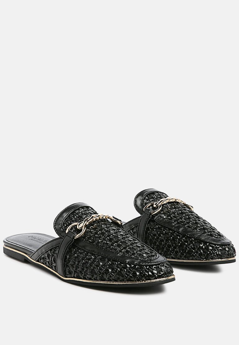 Ophelia Lattice Edge Woven Flat Mules