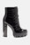 Ouzaki High Block Heeled Boots - Black