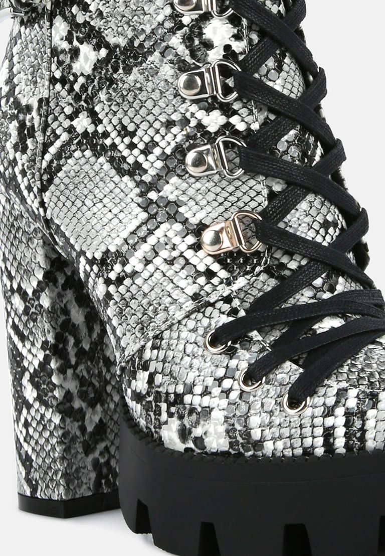 Palmetto Snake Skin Ankle Boots