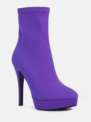 Patotie Lycra High Heel Ankle Boots