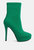 Patotie Lycra High Heel Ankle Boots - Green