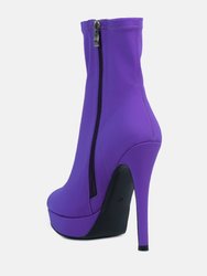 Patotie Lycra High Heel Ankle Boots