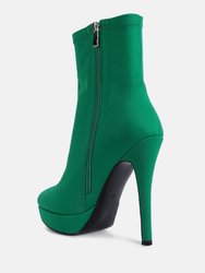 Patotie Lycra High Heel Ankle Boots