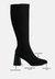 Paytin Faux Leather Block Heel calf Length Boots