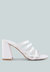 Peaches Strapped Rhinestone Embellished Sandals - White