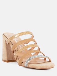 Peaches Strapped Rhinestone Embellished Sandals