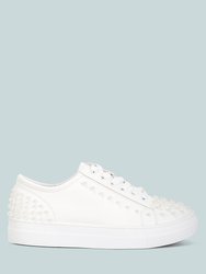 Pearly Sneakers - White