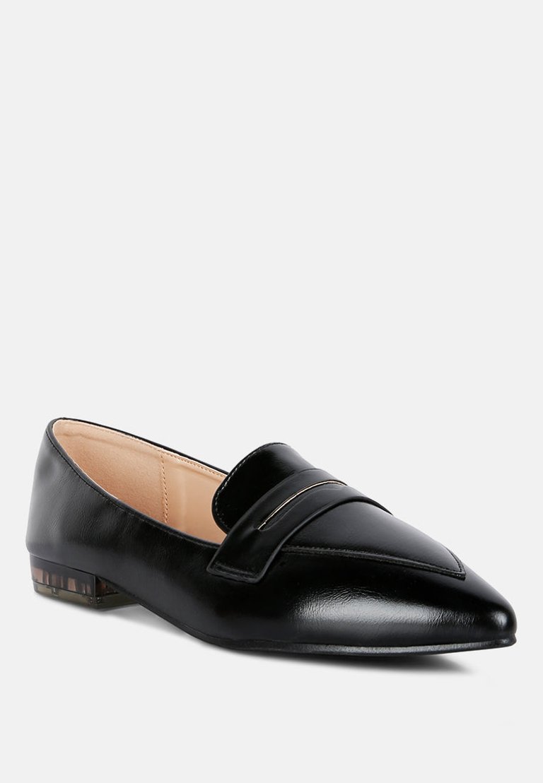 peretti flat formal loafers - Black