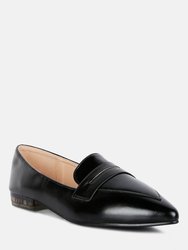 peretti flat formal loafers - Black