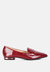 peretti flat formal loafers - Red