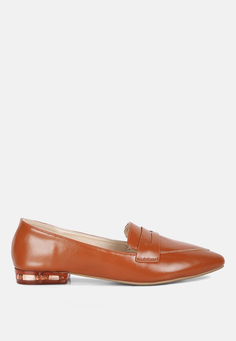 peretti flat formal loafers - Tan