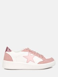 Perry Glitter Detail Star Sneakers - Pink