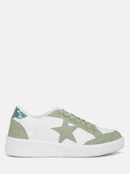 Perry Glitter Detail Star Sneakers - Green