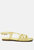 Petal Molly Cuddles Cross Strap Detail Flat Sandals - Yellow