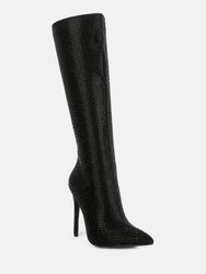 Pipette Diamante Set High Heeled Calf Boot