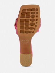 Playdoll Block Heel Sandal With Metal Chain Detail