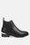 Plush Metal Sling Chelsea Boots - Black