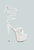 Pop Era Ruched Straps Tie Up Sandals - White