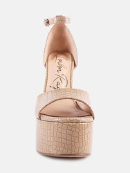 Pretty Me Patent Croc Ultra High Platform Sandals
