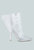 Princess Organza Wrapped Style Heeled Ankle Boots - White