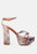 Prisma Tie-Dye High Platform Heeled Sandals - Latte