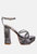 Prisma Tie-Dye High Platform Heeled Sandals - Black