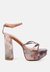 Prisma Tie-Dye High Platform Heeled Sandals - Latte