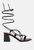 Provoked Lace up Block Heeled Sandals - Black