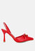 Pull Me Diamante Embellished Chain Sandals - Red