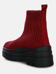Quavo Knitted Platform Chunky Boots