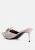 Queenie Satin Stiletto Mule Sandals