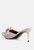 Queenie Satin Stiletto Mule Sandals