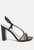 Raisins Pie Diamante Embellished Block Heel Sandals - Black