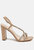 Raisins Pie Diamante Embellished Block Heel Sandals - Nude